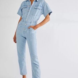Free People - We the Free Marci Coveralls - Jumpsuit - in Clear Skies
